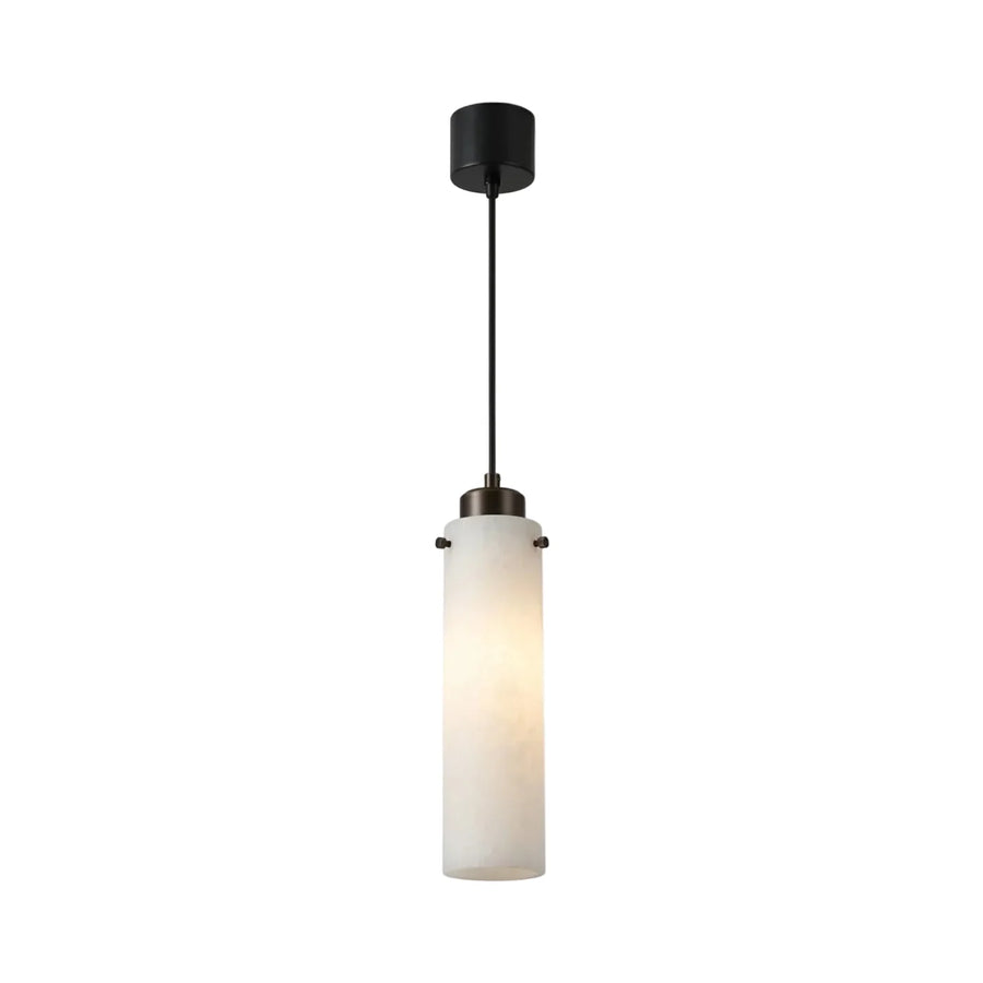 Slim Column Pendant Light in alabaster for Kitchen Island by AUVIELIGHT