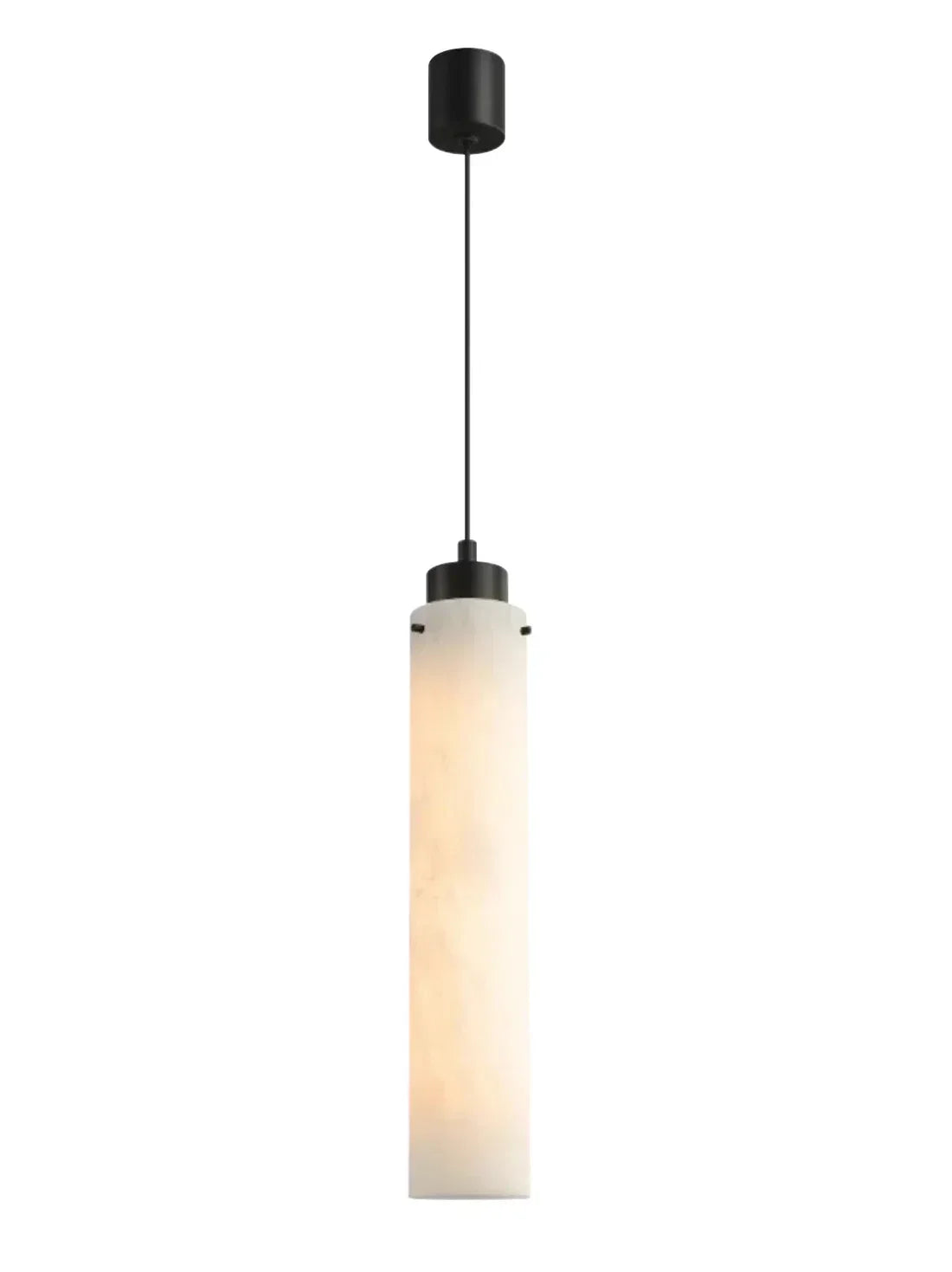 Slim Column Pendant Light in alabaster for Kitchen Island by AUVIELIGHT