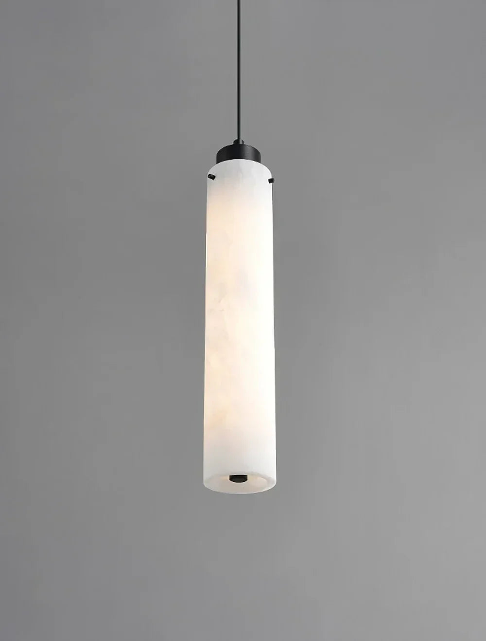 Slim Column Pendant Light in alabaster for Kitchen Island by AUVIELIGHT