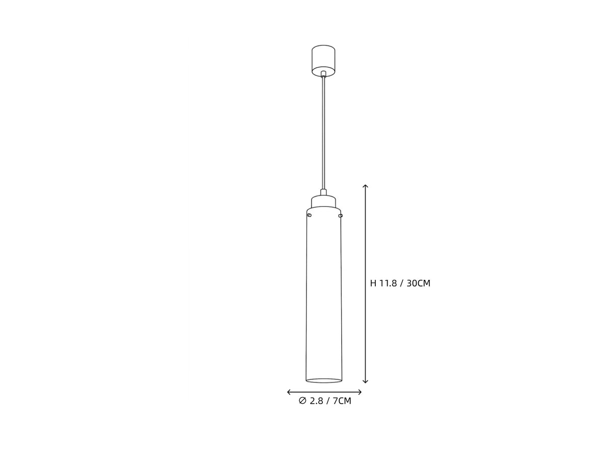 Slim Column Pendant Light in alabaster for Kitchen Island by AUVIELIGHT