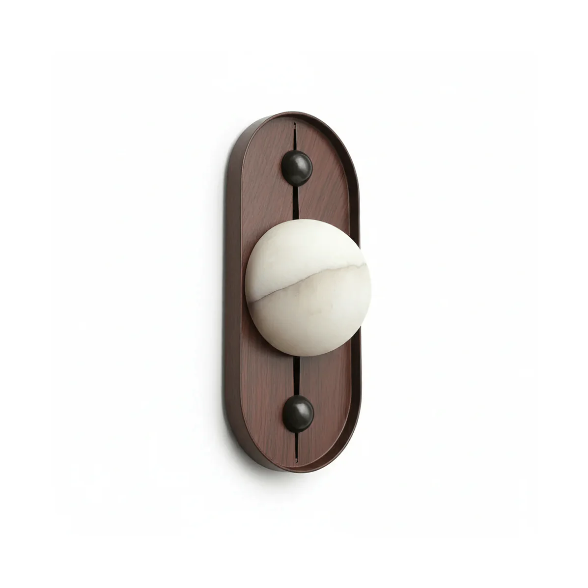 Solaris Timber Wall Sconce in alabaster for Hallway by AUVIELIGHT
