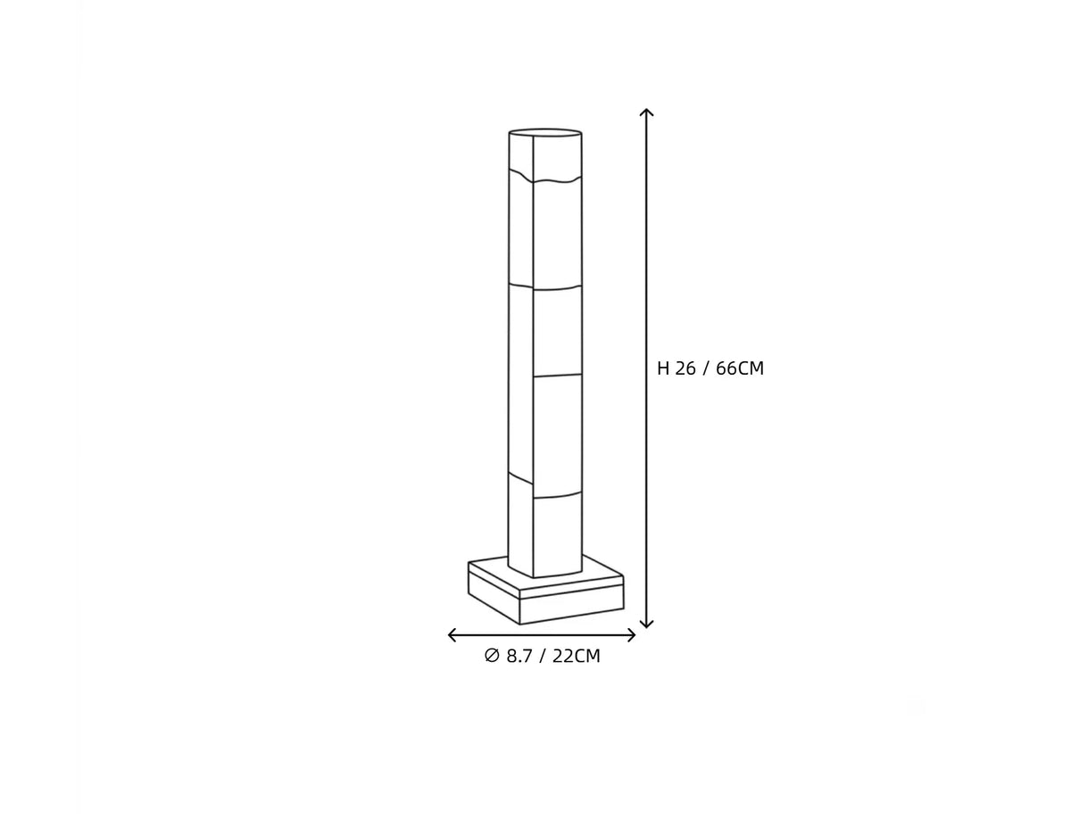 Square Column Floor Lamp in alabaster for Living Room by AUVIELIGHT