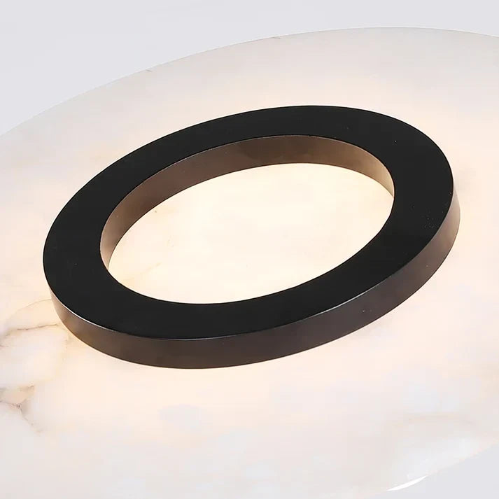 Plate Suspended Pendant Light in alabaster for Kitchen Island by AUVIELIGHT