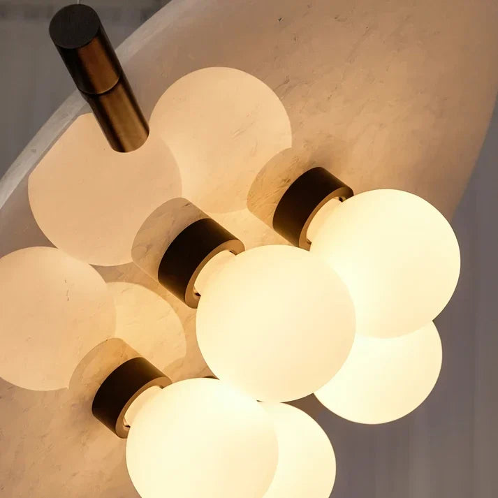 Plate Suspended Pendant Light in alabaster for Kitchen Island by AUVIELIGHT