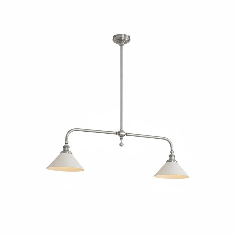 Symmetric Taper Bar Pendant Light for Kitchen Island by AUVIELIGHT, 2 heads L 102cm x W 23cm x H 30cm / L 40.1″ x W 9.1″ x H 11.8″ / Brass /
