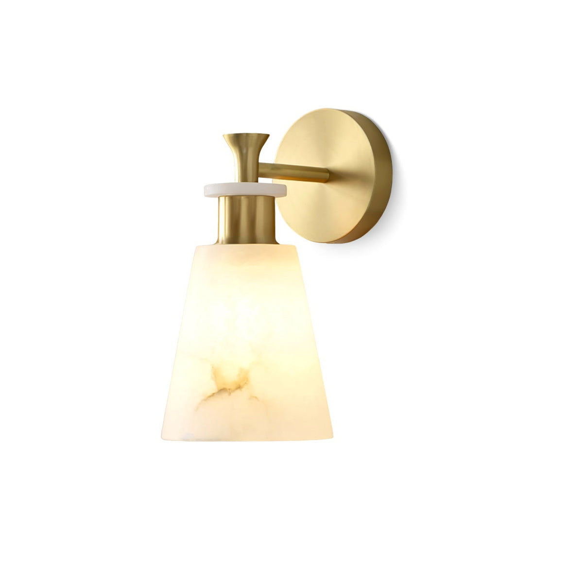 Tapered Wall Sconce in alabaster for Hallway by AUVIELIGHT