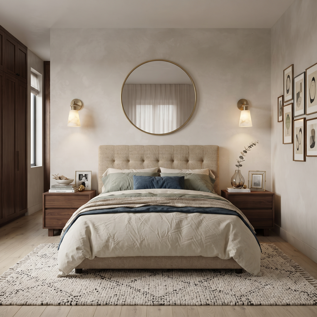 Tapered Wall Sconce in alabaster for Hallway by AUVIELIGHT