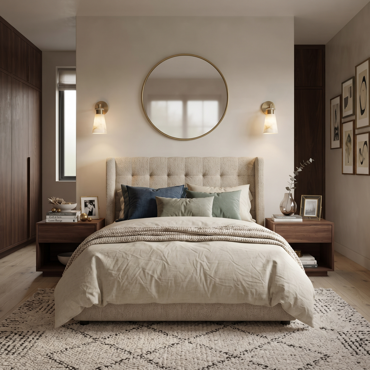 Tapered Wall Sconce in alabaster for Hallway by AUVIELIGHT