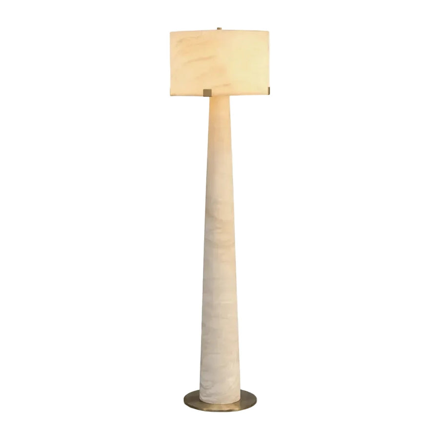 Tapered Drum Floor Lamp in alabaster for Living Room by AUVIELIGHT, W 15.7" x H 63" / White / AU Plug and 7 other sizes