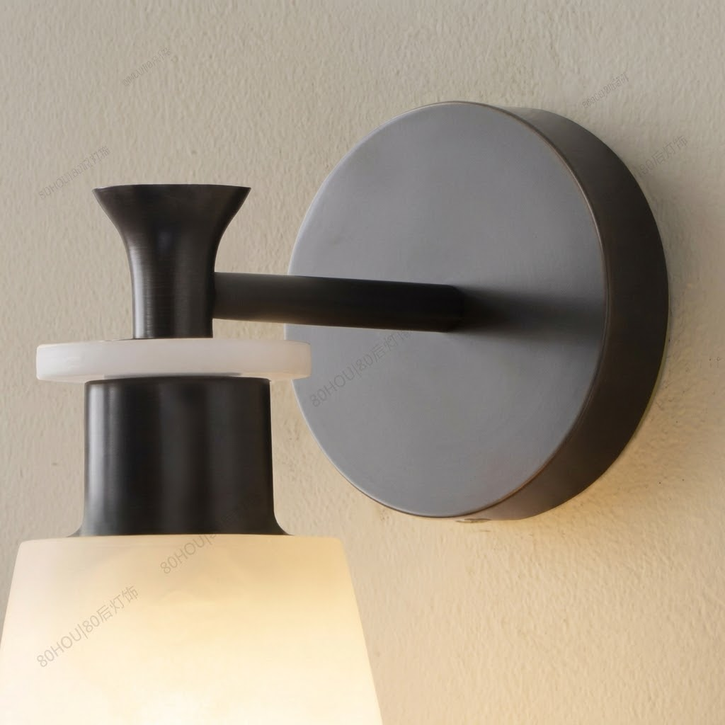 Tapered Wall Sconce in alabaster for Hallway by AUVIELIGHT