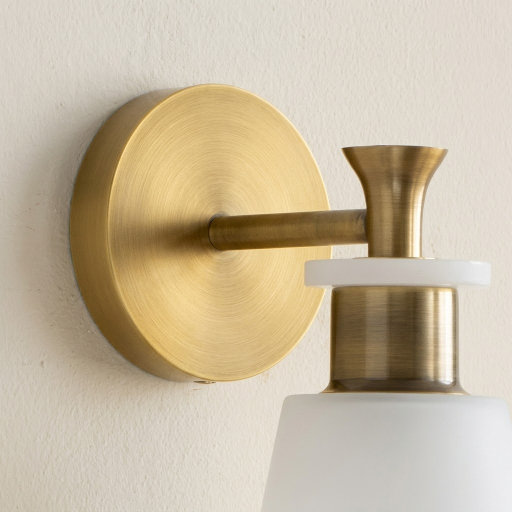 Tapered Wall Sconce in alabaster for Hallway by AUVIELIGHT