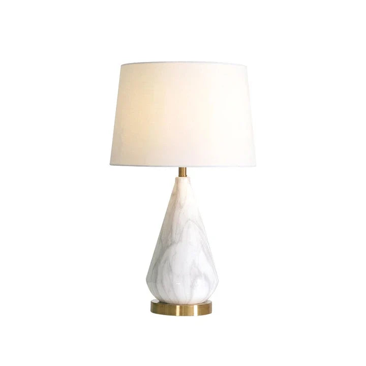Tapered Table Lamp in alabaster for Living Room by AUVIELIGHT, ∅ 13.8"xH24.8"/Dia 35cmxH63cm / White / AU plug and 3 other sizes