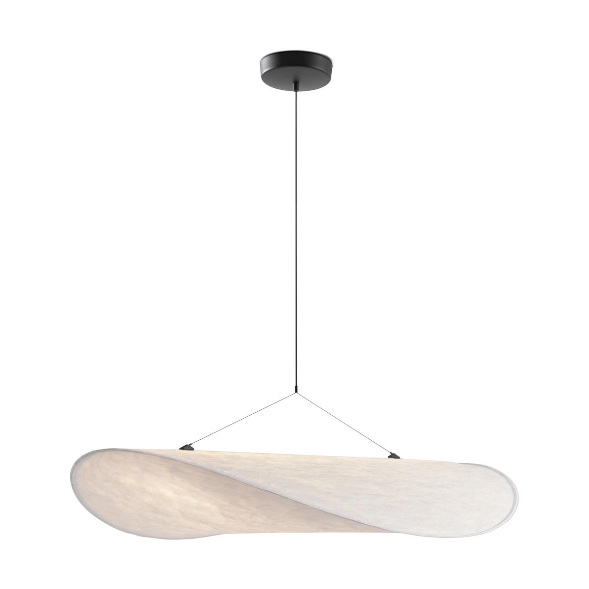 Tense Pendant Light for Kitchen Island by AUVIELIGHT, Dia 100cm x H 15cm / ∅ 39.3″ x H 5.9″ / White / Warm Light and 5 other sizes