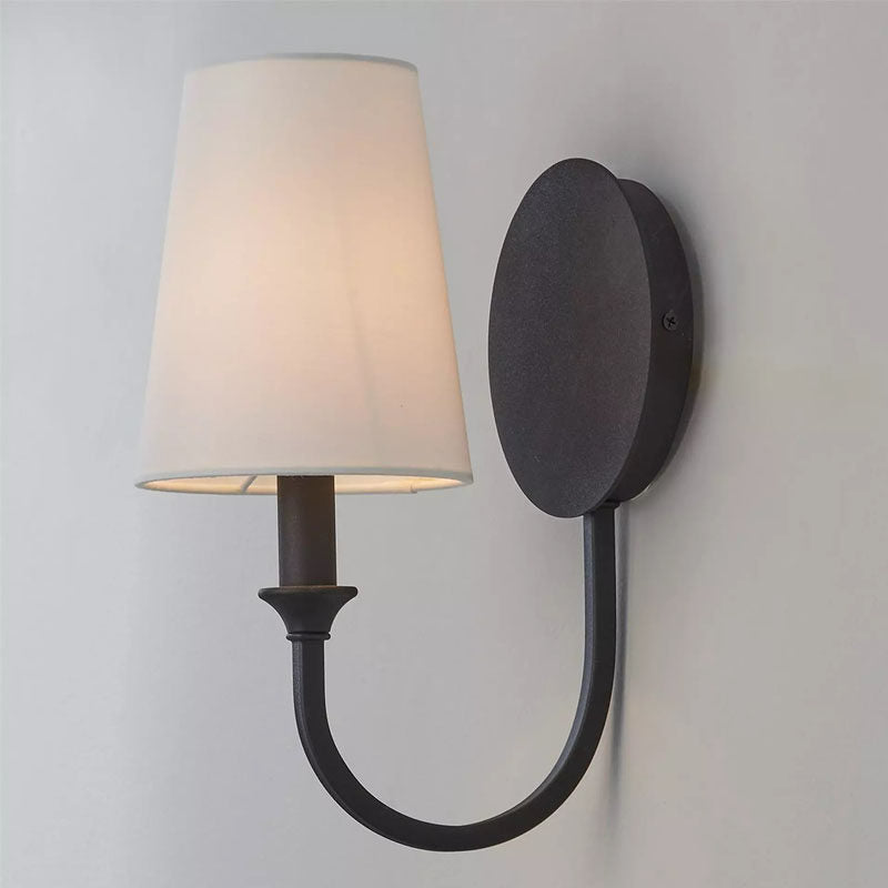 Thalia Dual Wall Sconce in linen for Hallway by AUVIELIGHT