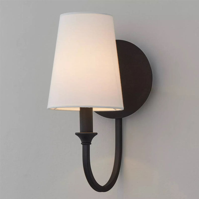Thalia Dual Wall Sconce in linen for Hallway by AUVIELIGHT