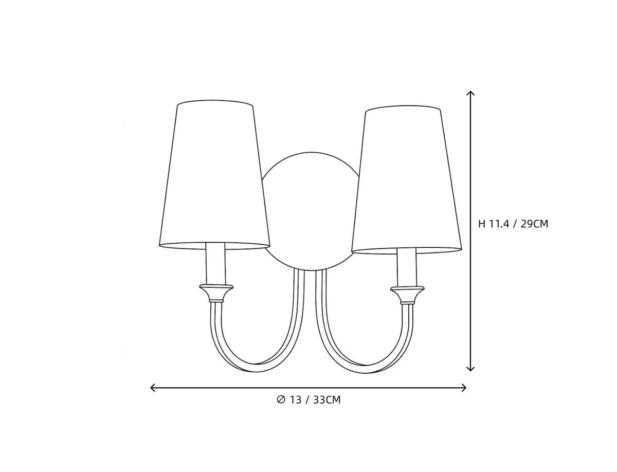 Thalia Dual Wall Sconce in linen for Hallway by AUVIELIGHT