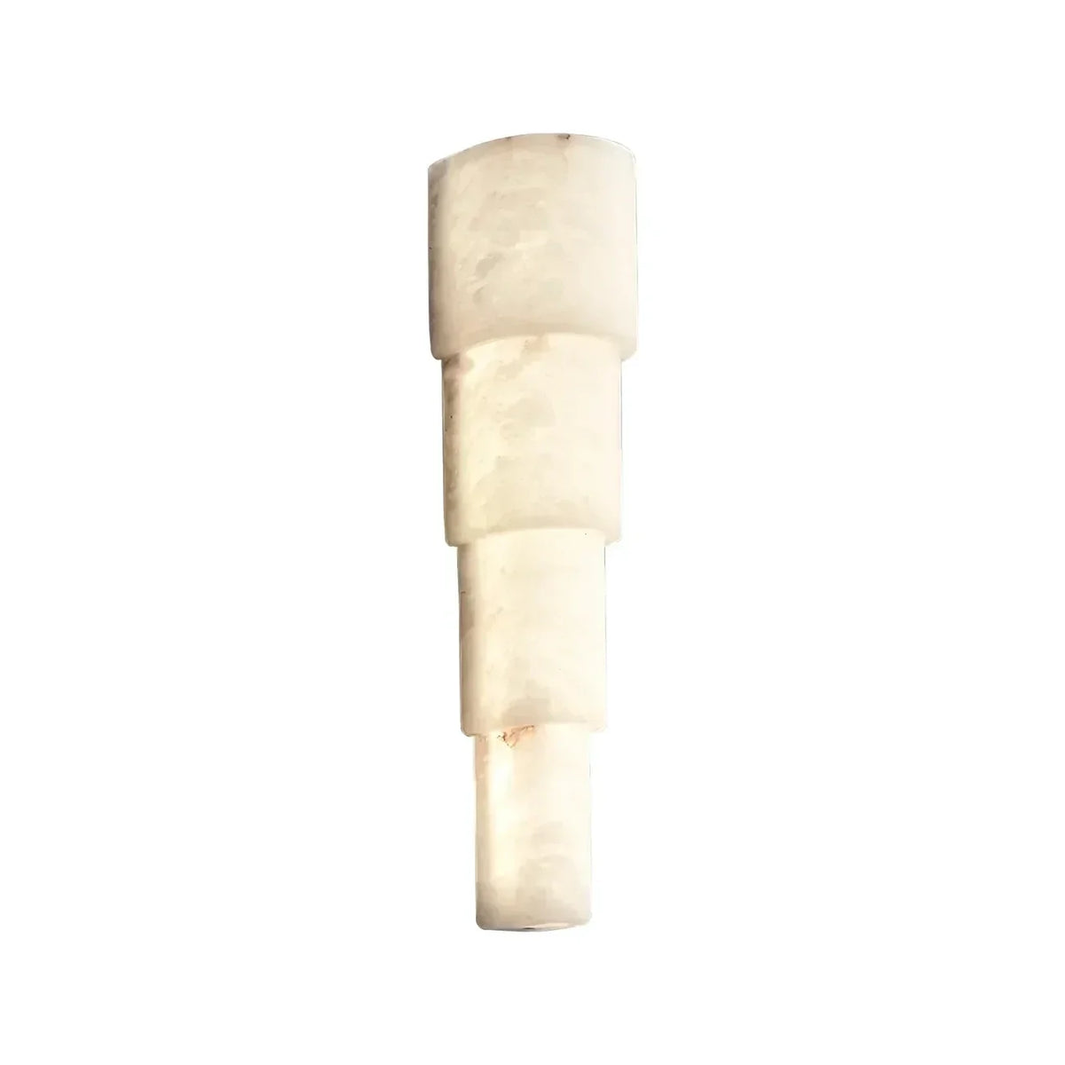 Tiered Column Wall Sconce in alabaster for Hallway by AUVIELIGHT