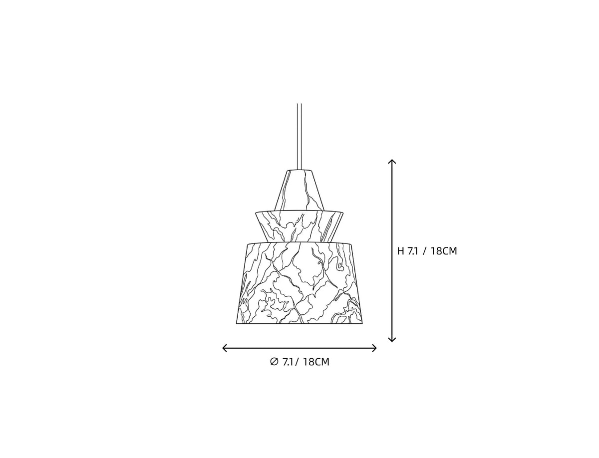 Tiered Geometric Pendant Light in alabaster for Kitchen Island by AUVIELIGHT