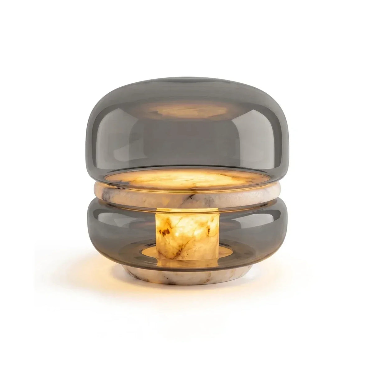 Tiered Bedside Lamp in alabaster for Bedroom by AUVIELIGHT