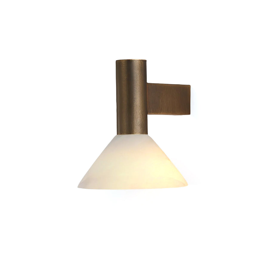 Torres Cone Wall Sconce in alabaster for Hallway by AUVIELIGHT