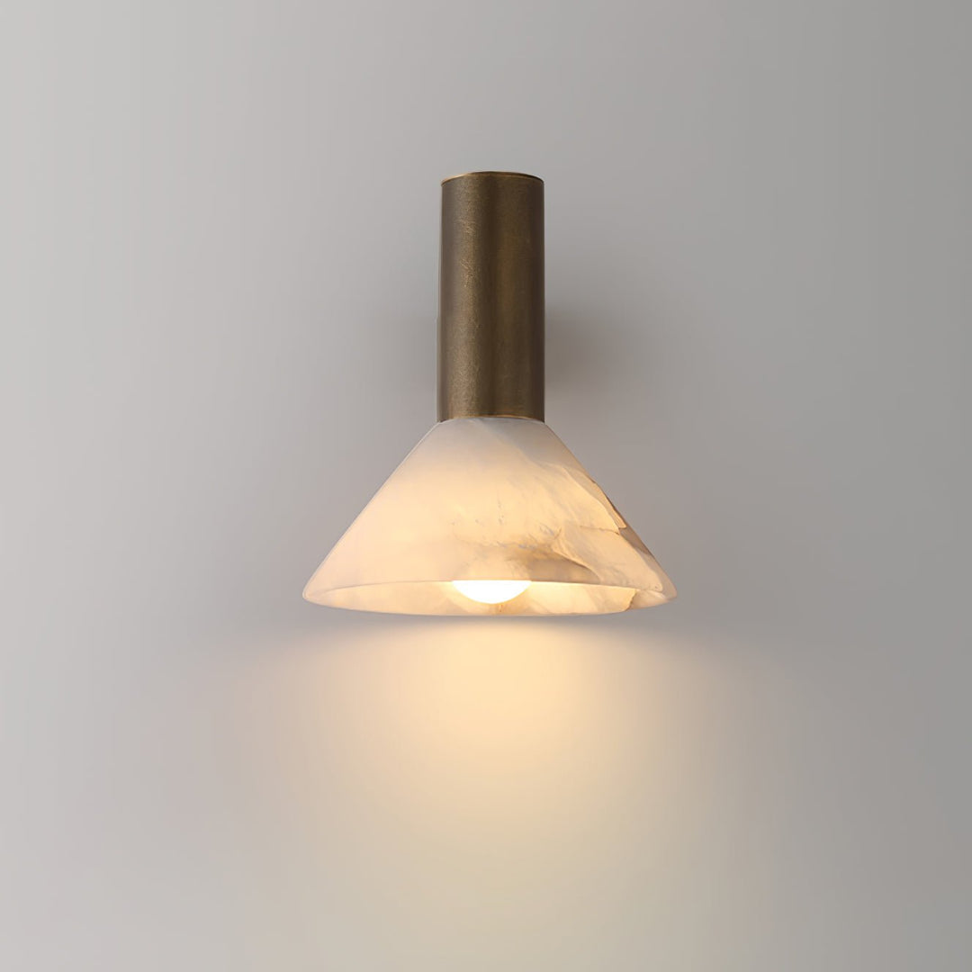 Torres Cone Wall Sconce in alabaster for Hallway by AUVIELIGHT