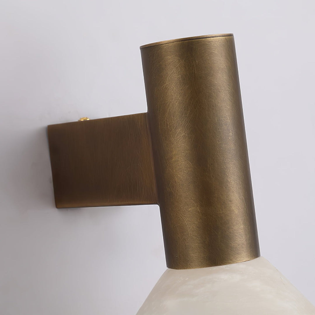 Torres Cone Wall Sconce in alabaster for Hallway by AUVIELIGHT