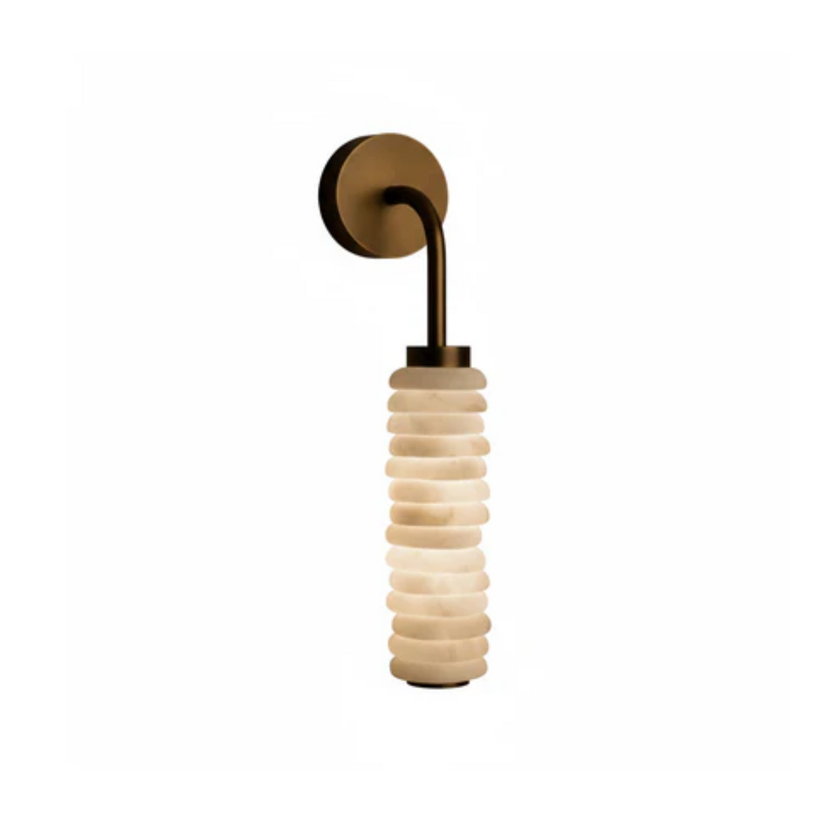Totem Wall Light in alabaster for Hallway by AUVIELIGHT
