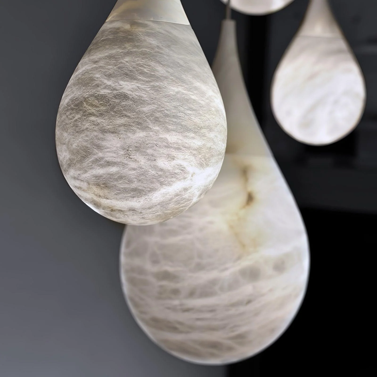 Tova Teardrop Pendant Light in alabaster for Kitchen Island by AUVIELIGHT