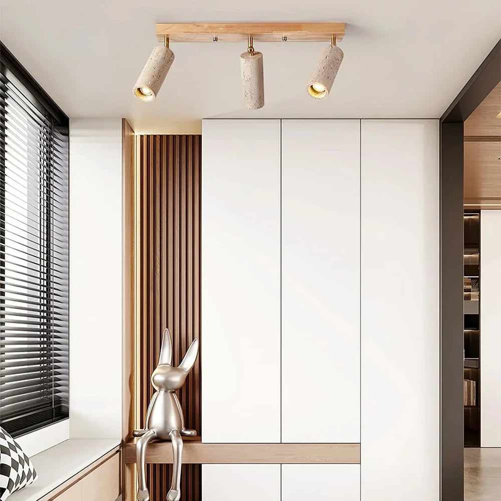 Modern Ceiling Light in travertine for Living Room by AUVIELIGHT