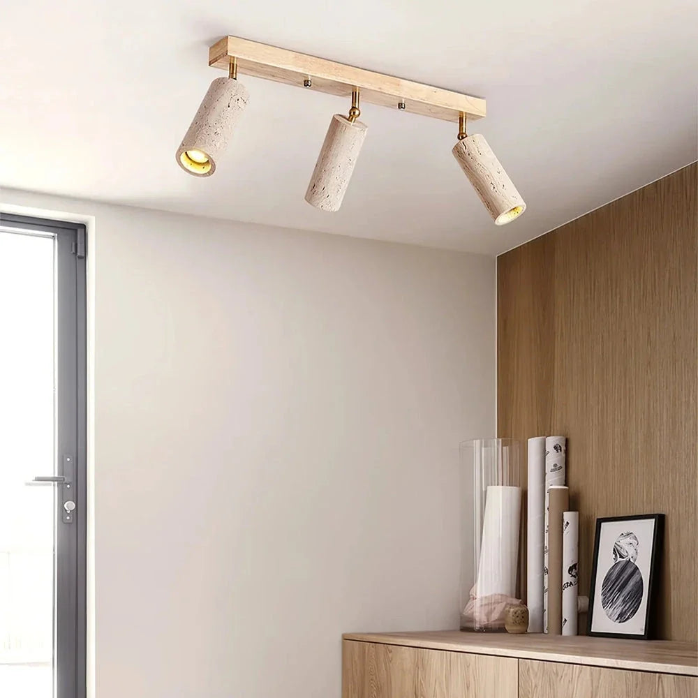 Modern Ceiling Light in travertine for Living Room by AUVIELIGHT