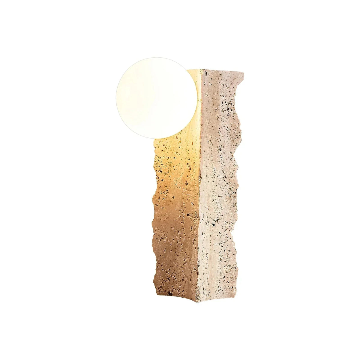 Conduit Table Lamp in travertine for Living Room by AUVIELIGHT