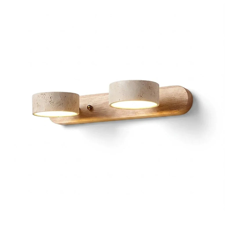 Duo Wall Light in travertine for Hallway by AUVIELIGHT