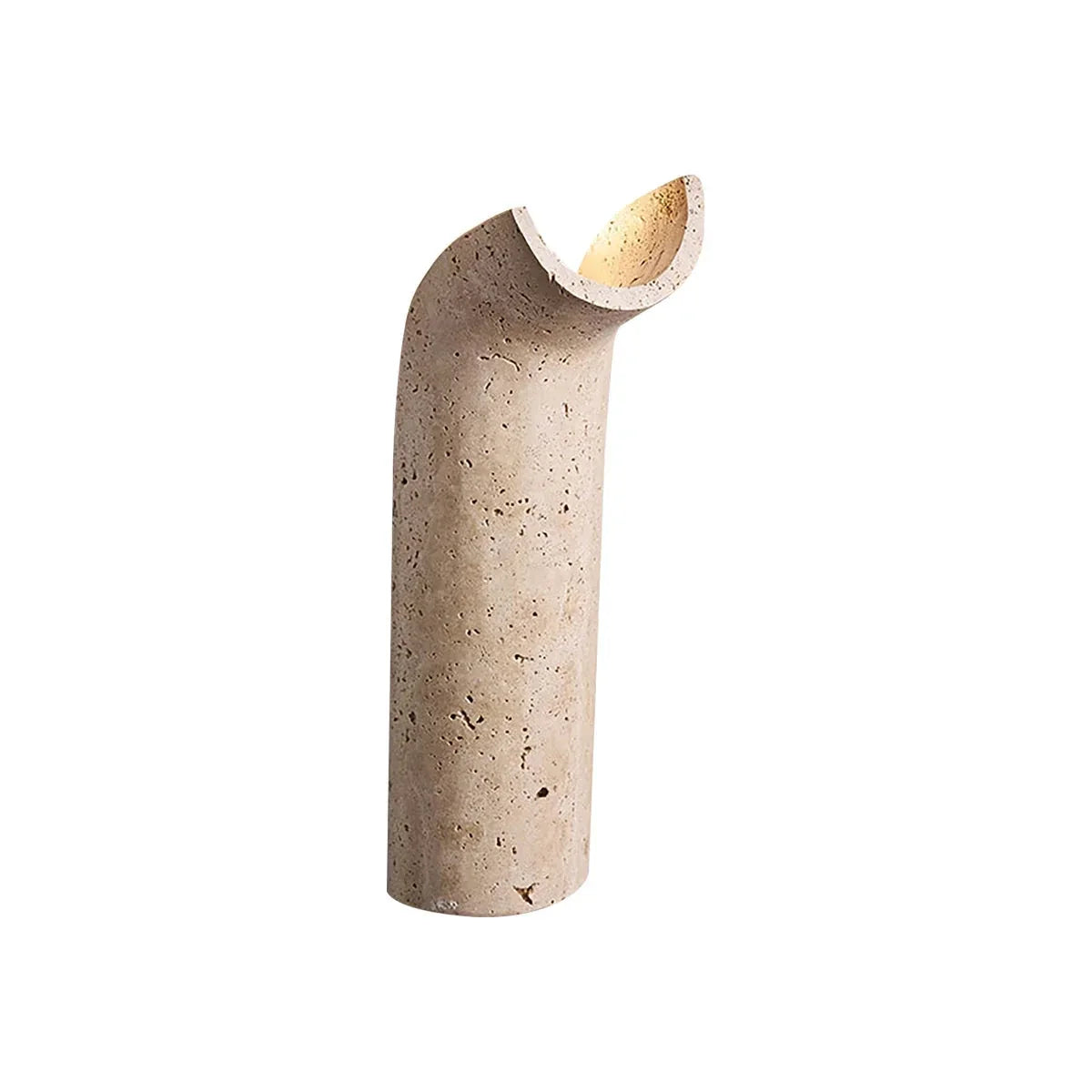 Hobart Wall Light in travertine for Hallway by AUVIELIGHT, L 10cm x W 9.5cm x H 31.5cm / L 3.9″ x W 3.7″ x H 12.4″ / Yellow Travertine