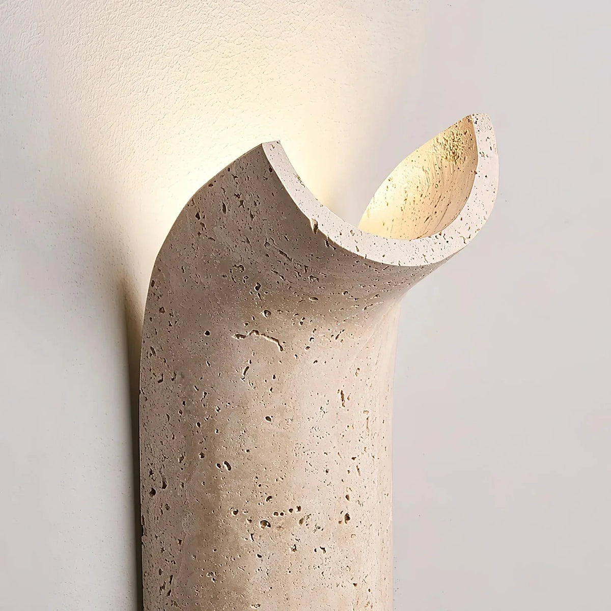 Hobart Wall Light in travertine for Hallway by AUVIELIGHT