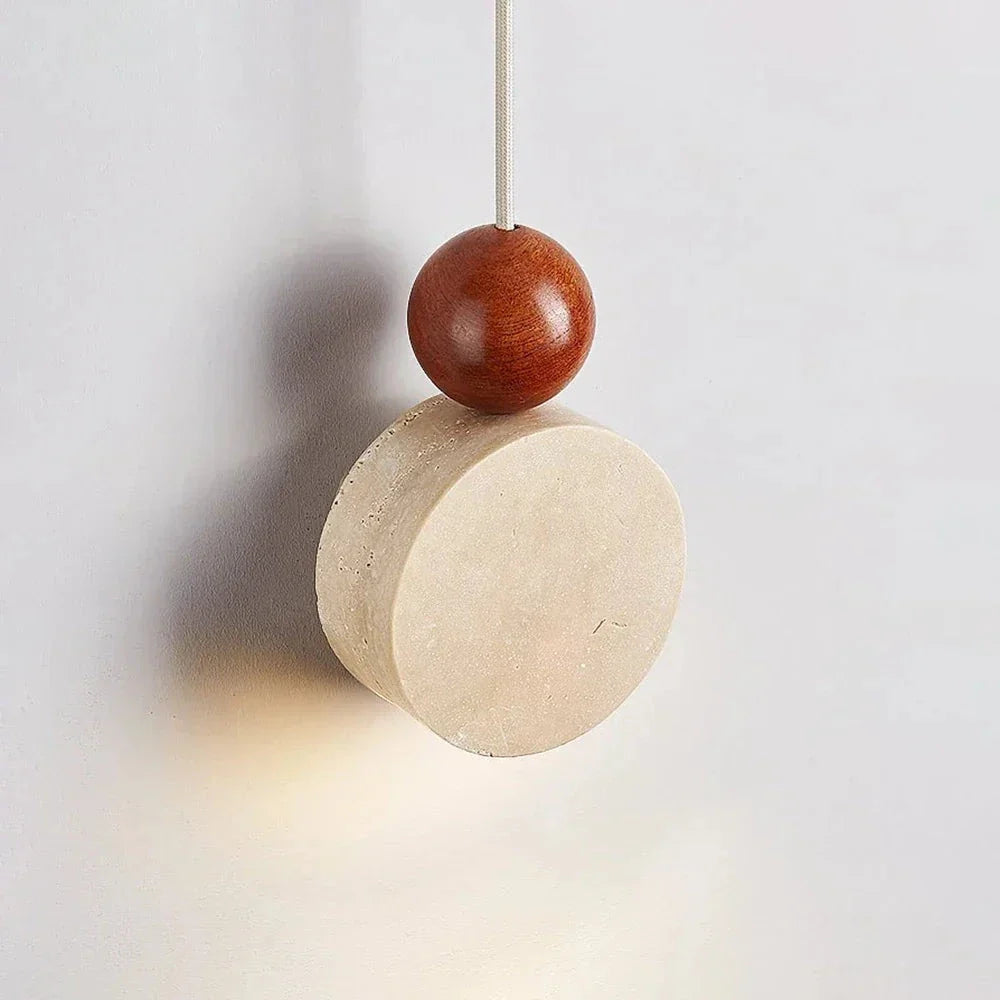 Tiered Pendant Light in travertine for Kitchen Island by AUVIELIGHT