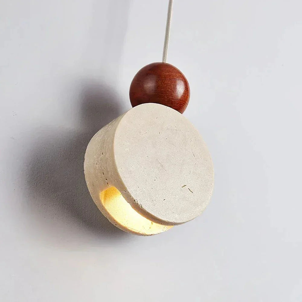 Tiered Pendant Light in travertine for Kitchen Island by AUVIELIGHT