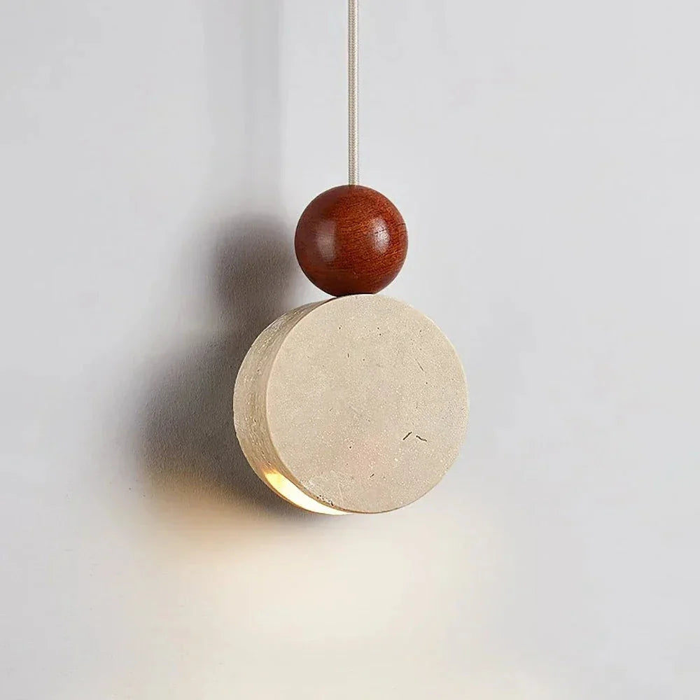 Tiered Pendant Light in travertine for Kitchen Island by AUVIELIGHT