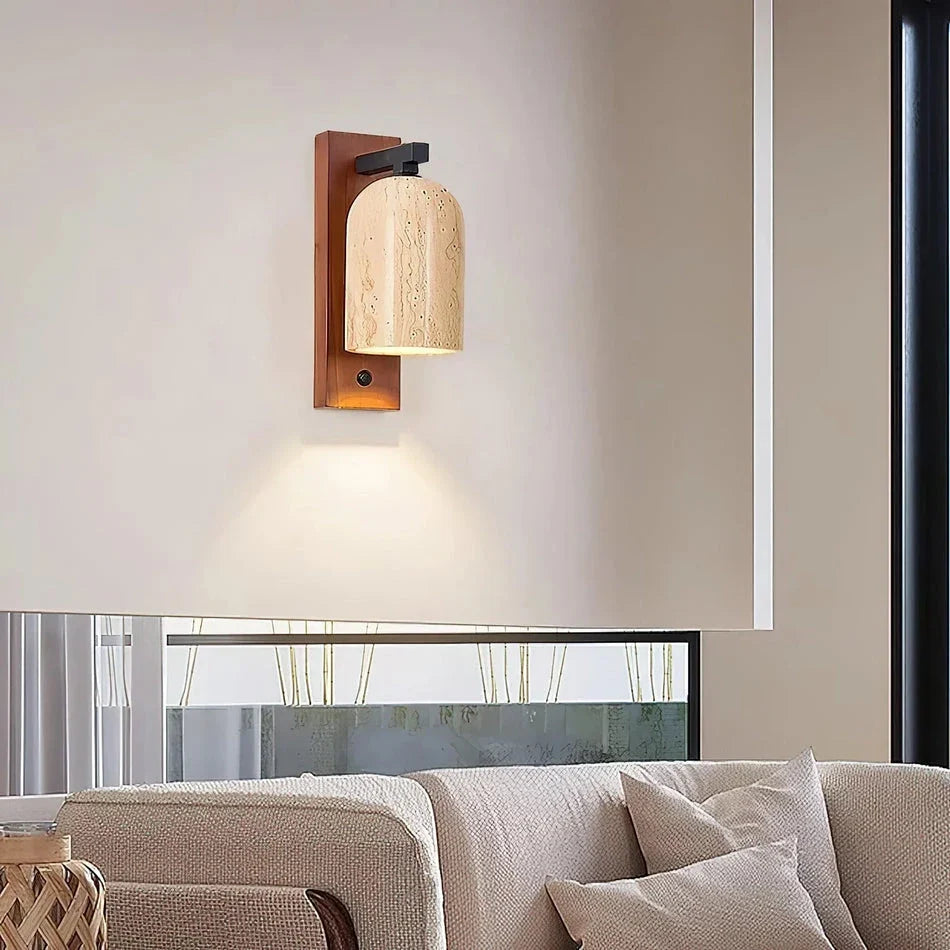 Mirabelle Wall Light in travertine for Hallway by AUVIELIGHT
