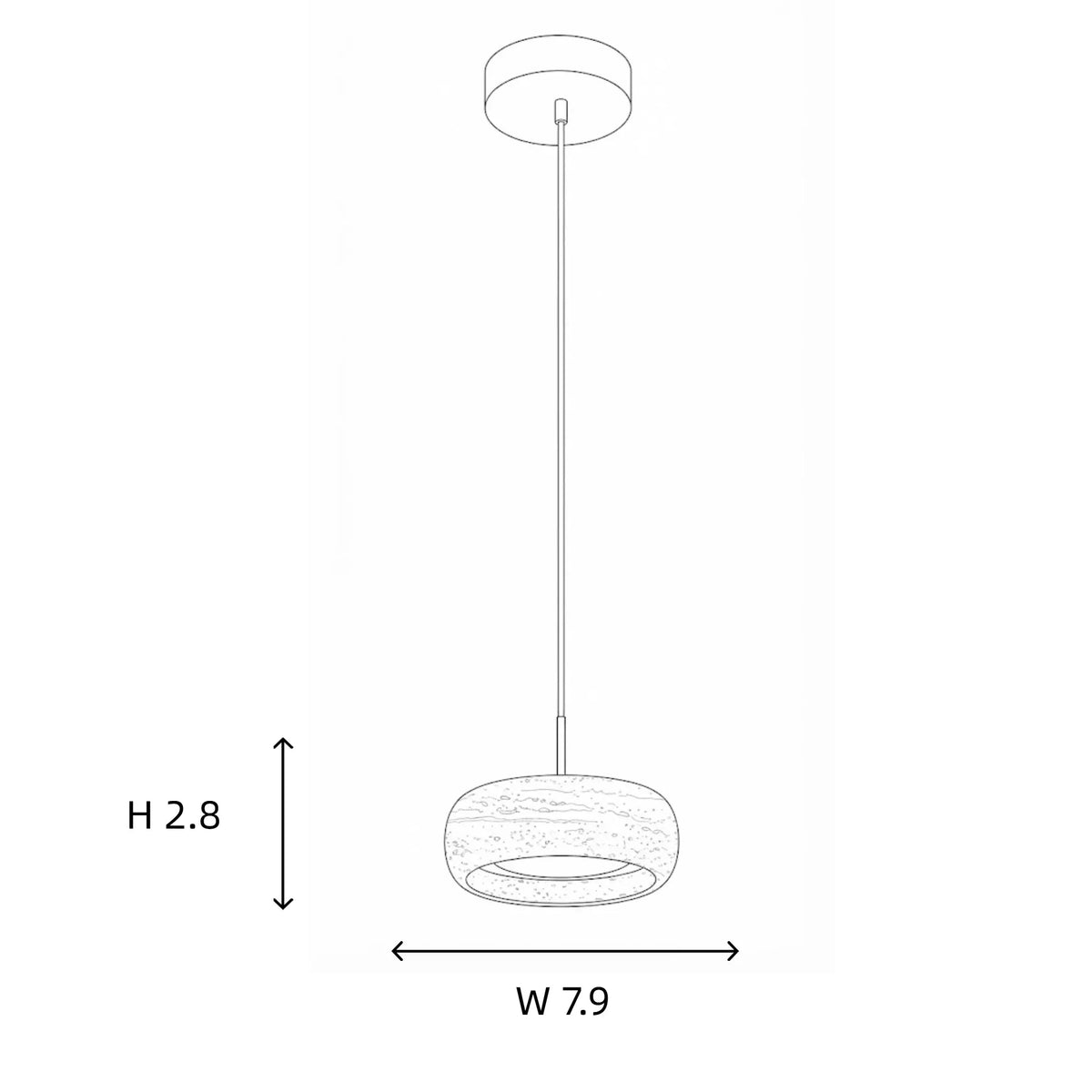 Modern Pendant Light in travertine for Kitchen Island by AUVIELIGHT