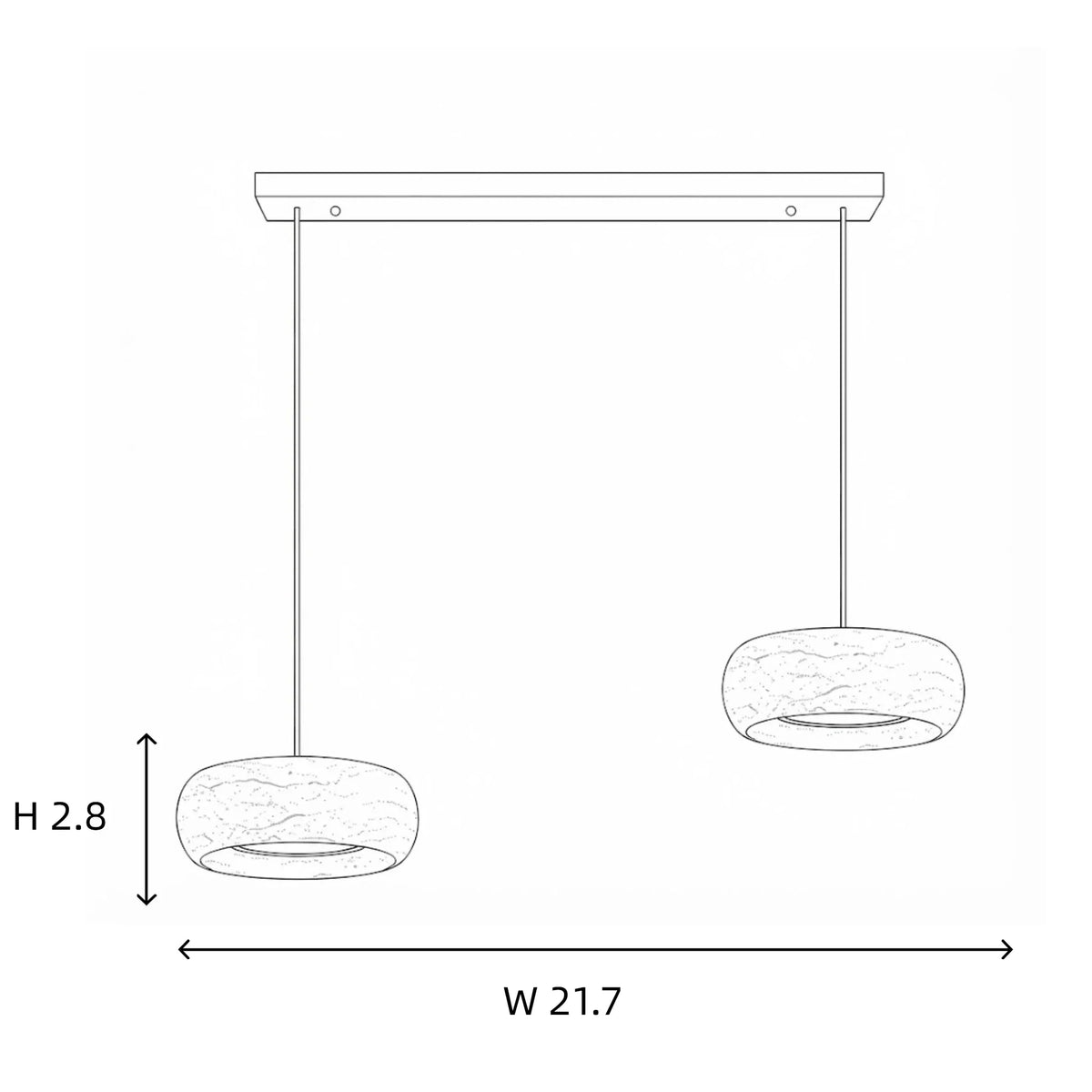 Modern Pendant Light in travertine for Kitchen Island by AUVIELIGHT