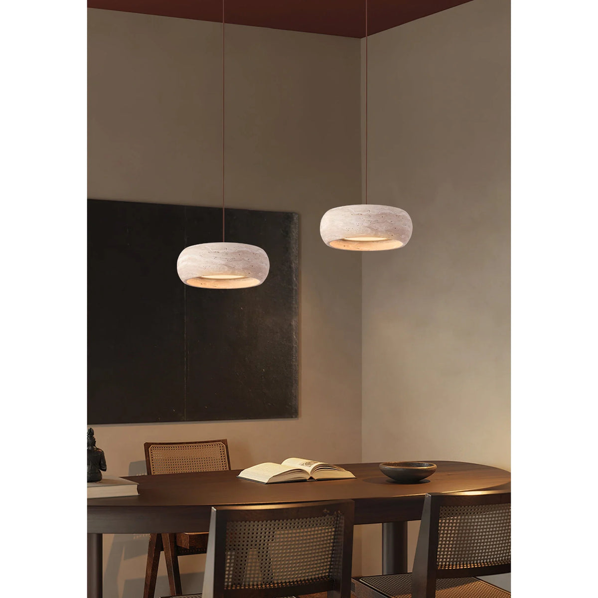 Modern Pendant Light in travertine for Kitchen Island by AUVIELIGHT