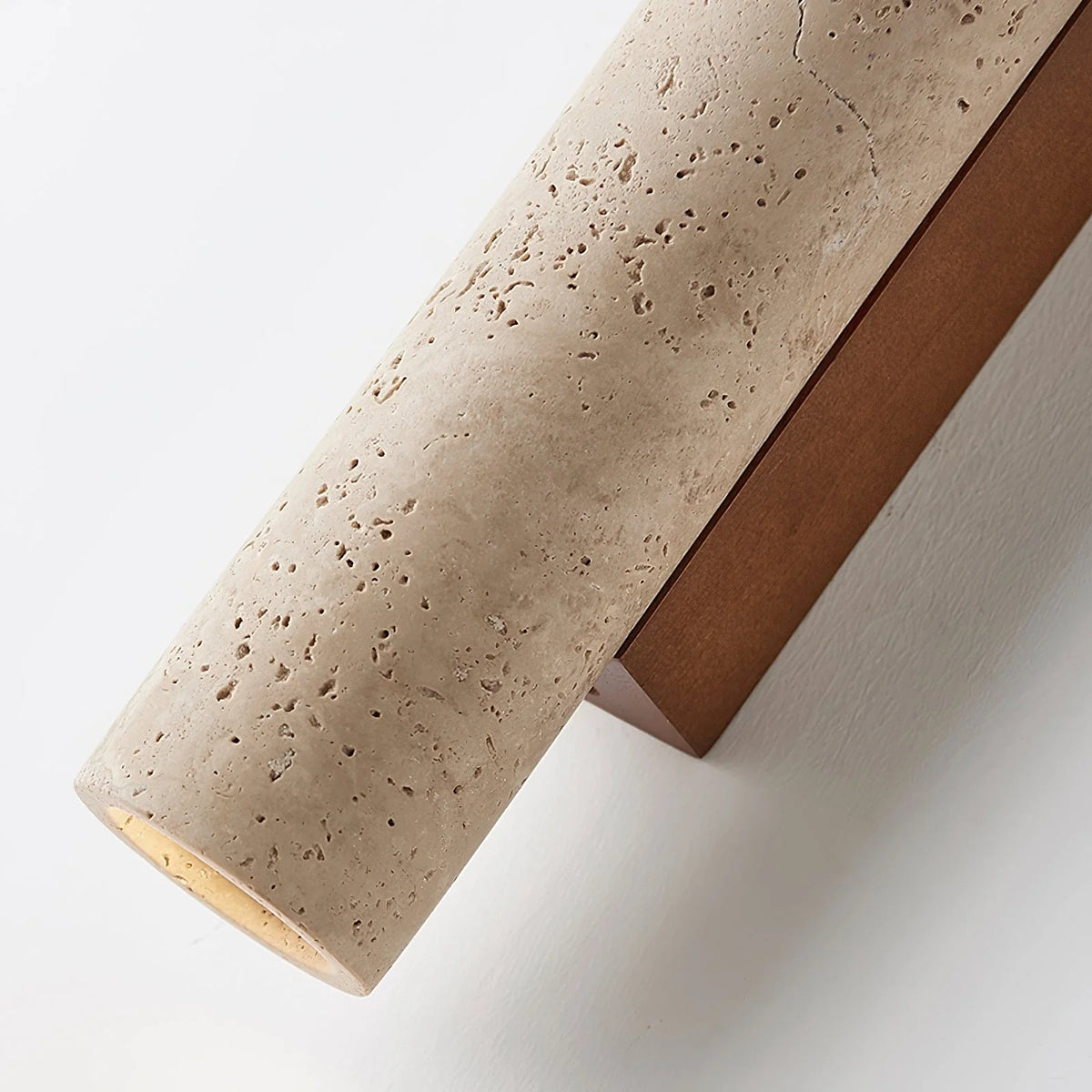 Cylinder Wall Sconce in travertine for Hallway by AUVIELIGHT