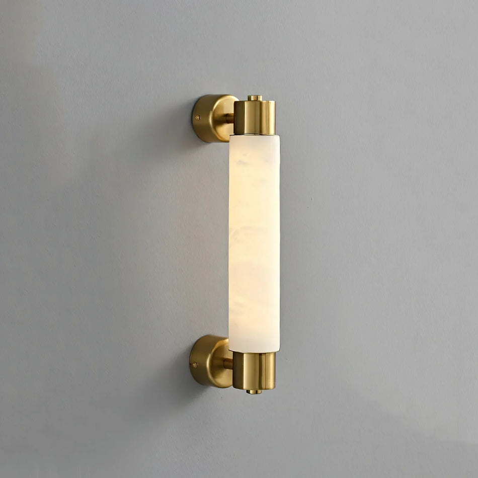 Tube Cylinder Wall Light in alabaster for Hallway by AUVIELIGHT