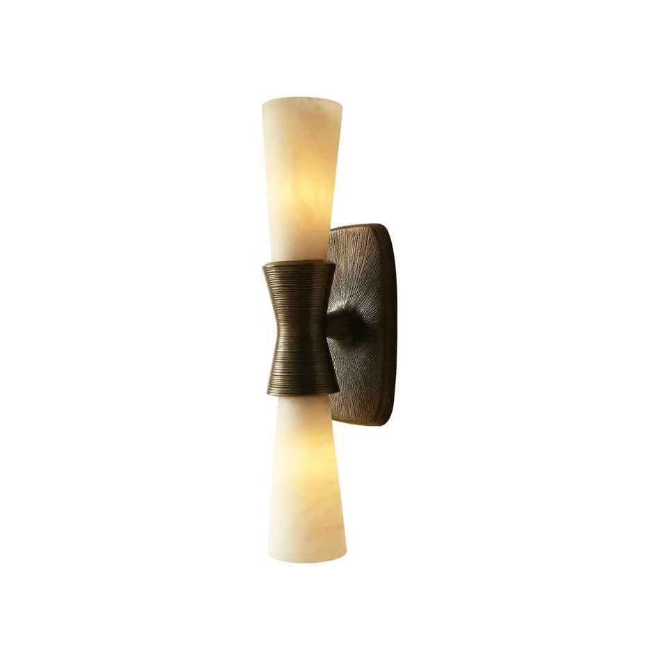 Twist Tapered Wall Sconce in alabaster for Hallway by AUVIELIGHT