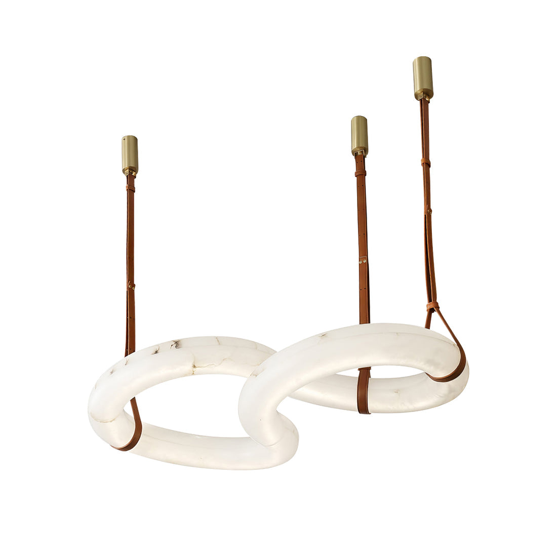 Twisted Ring Chandelier in alabaster for Dining Room by AUVIELIGHT