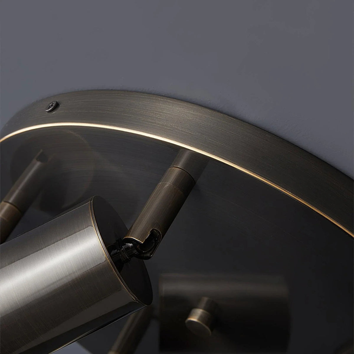 Vance Directional Flush Mount in brass for Low Ceilings by AUVIELIGHT