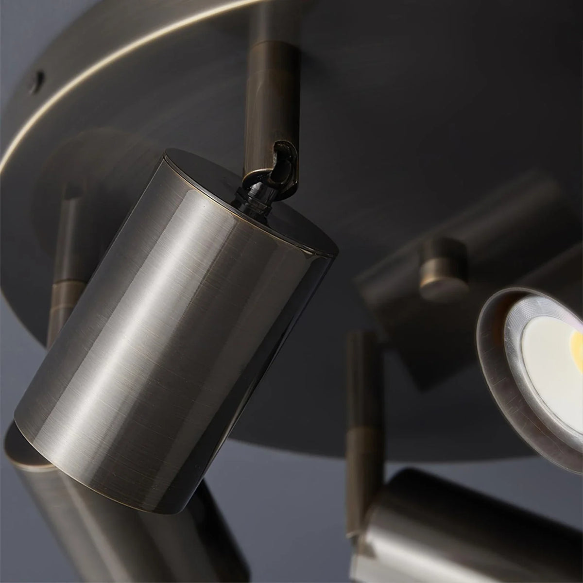 Vance Directional Flush Mount in brass for Low Ceilings by AUVIELIGHT