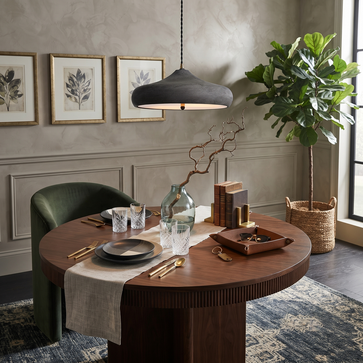Vector Dark Dome Pendant Light for Kitchen Island by AUVIELIGHT