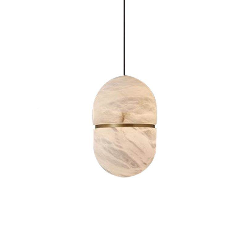 Velo Capsule Pendant Light in alabaster for Kitchen Island by AUVIELIGHT
