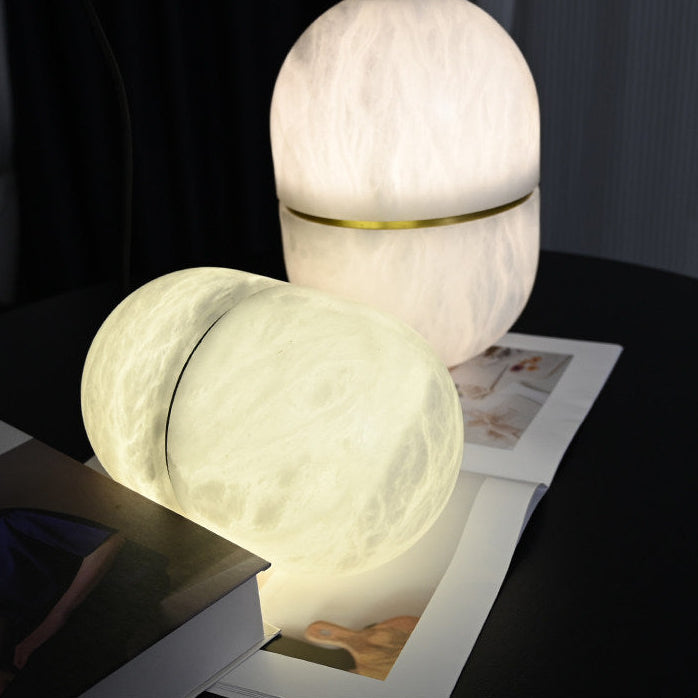 Velo Capsule Pendant Light in alabaster for Kitchen Island by AUVIELIGHT